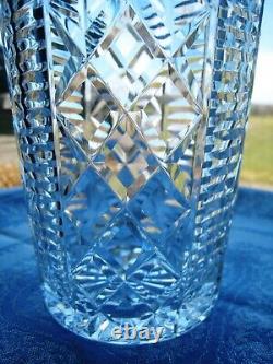 Waterford Crystal. 10 Flower Vase. Clare Pattern. Ireland. Very Nice