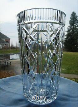 Waterford Crystal. 10 Giftware Collection Vase. Criss Cross & Columns. Very Nice