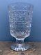 Waterford Crystal 10hx6w Pedestal Vase Cross Horizontal Diagonal Vertical Cut