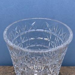 Waterford Crystal 10hx6w Pedestal Vase Cross Horizontal Diagonal Vertical Cut