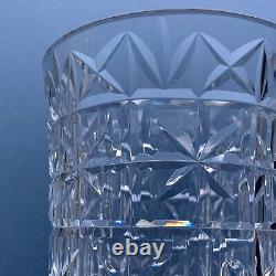 Waterford Crystal 10hx6w Pedestal Vase Cross Horizontal Diagonal Vertical Cut