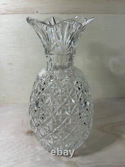 Waterford Crystal 12 Pineapple Vase Minuscule Chip As Shown #0280036500