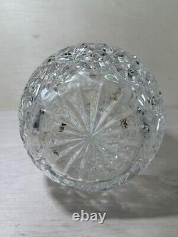 Waterford Crystal 12 Pineapple Vase Minuscule Chip As Shown #0280036500