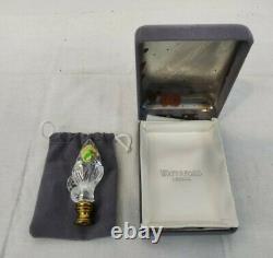 Waterford Crystal Acorn Finial with Bag, Box, & Paperwork Ireland, Damaged