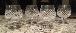 Waterford Crystal Alana Brandy Snifters 5 1/8 Set of 4 Mint