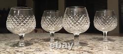 Waterford Crystal Alana Brandy Snifters 5 1/8 Set of 4 Mint