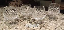 Waterford Crystal Alana Brandy Snifters 5 1/8 Set of 4 Mint