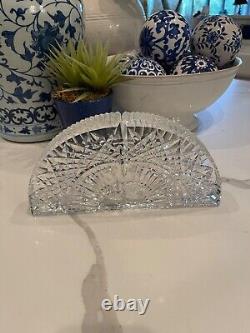 Waterford Crystal Bookends Pair Cut Crystal Quarter Circle Quadrant Ireland Pres