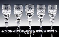 Waterford Crystal CURRAGHMORE 4-5/8 CORDIAL VODKA SHOT LIQUEUR GLASSES Set of 5
