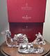 Waterford Crystal Camel & Donkey Figurines Christmas Nativity Collection Iob