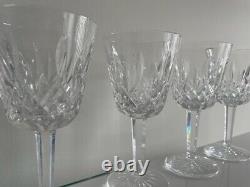 Waterford Crystal Claret Wine Glasses Set of 4 Vintage Signed