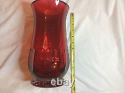 Waterford Crystal Crimson Collection 11 Hurricane Candle Holder Signed Treacy