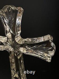 Waterford Crystal Cross Standing Tabletop 8 Inches Tall Cut Crystal Signed