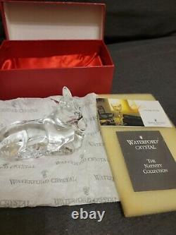 Waterford Crystal Donkey Figurine Nativity Collection Has Original Box &coa