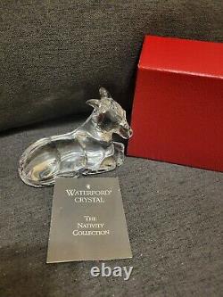 Waterford Crystal Donkey Figurine Nativity Collection Has Original Box &coa