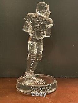 Waterford Crystal Football Player NFL Etch Collectible Figurine 7 3/4x3 3/4