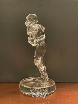 Waterford Crystal Football Player NFL Etch Collectible Figurine 7 3/4x3 3/4