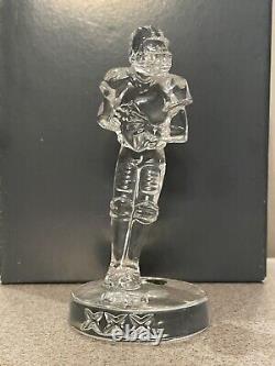 Waterford Crystal Football Player NFL Etch Collectible Figurine 7 3/4x3 3/4