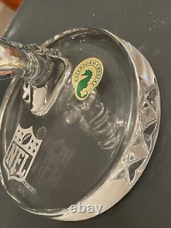 Waterford Crystal Football Player NFL Etch Collectible Figurine 7 3/4x3 3/4