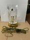 Waterford Crystal Hurricane Electric Lamp With Brass Accents, Castleton Design