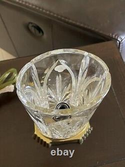 Waterford Crystal Hurricane Electric Lamp With Brass Accents, Castleton Design