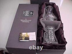 Waterford Crystal Hurricane Lamp Romance Of Ireland WithBox and Outer Box MINT