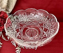 Waterford Crystal Lismore 10 Bowl Scalloped Rimmed Blown Glass Ireland