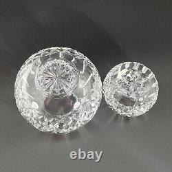 Waterford Crystal Lismore Essence Clear Cut Glass Rose Bowl Set of 2 Vintage