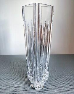 Waterford Crystal Lismore Vase 10 Diamond Shape Seahorse Logo Ireland 135492
