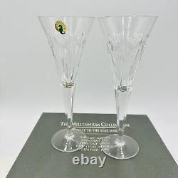 Waterford Crystal Millennium Collection PROSPERITY Toasting Flutes Set of 2