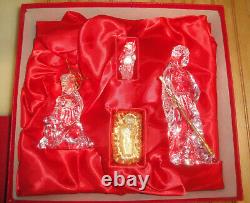 Waterford Crystal Millennium Nativity set Holy Family Mary Joseph Baby Jesus