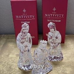 Waterford Crystal Nativity 3 Wisemen Melchior Balthasar Gaspar 2 Original Boxes