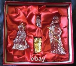 Waterford Crystal Nativity Christmas Decor Crèche Made Ireland Manger Display