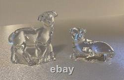 Waterford Crystal, Nativity Collection, Set Of 2 Sheep/Lambs, Mint Condition