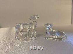 Waterford Crystal, Nativity Collection, Set Of 2 Sheep/Lambs, Mint Condition