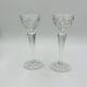 Waterford Crystal Overture Large Pair 8in Conefoot Candlesticks Vintage