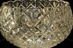 Waterford Crystal Pedestal Punch Bowl Watermarked Made in Ireland