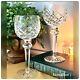 Waterford Crystal Powerscourt Wine Hock Glasses Vintage Blown Glass Ireland 2