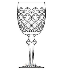 Waterford Crystal Powerscourt Wine Hock Glasses Vintage Blown Glass Ireland 2