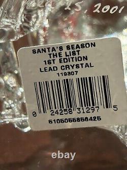 Waterford Crystal Santa's Season The List 1st Editio