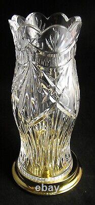 Waterford Crystal Thomas Jefferson American Heritage Hurricane Candle Lamp EXC