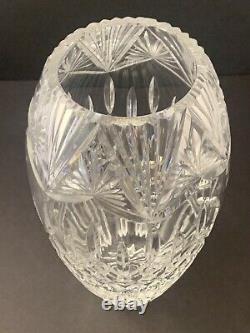 Waterford Crystal Vase Flower Clear Rare Crafted Ireland 13 tall Vintage