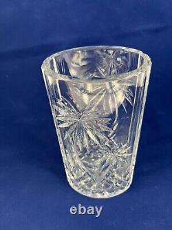 Waterford Crystal Vase PALM TREES Oval 8 Tall IRELAND Fred Curtis Collection