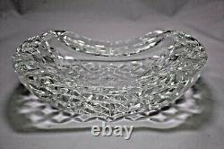 Waterford Curved Crystal Ashtray 7 L x 4.5 W x 2 H Made in Ireland No box