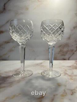 Waterford Cut Crystal 7-1/8 COMERAGH WINE HOCK GLASSES GOBLETS Set of 4