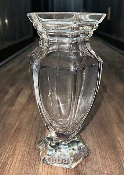 Waterford Ireland ODESSA 10 Pedestal Crystal Vase Hexagon Shaped Signed