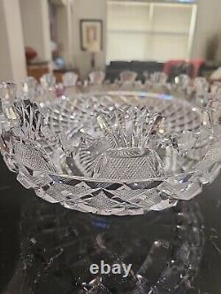 Waterford Kennedy Crystal Heritage Collection Rare Vintage Oval Bowl Excellent