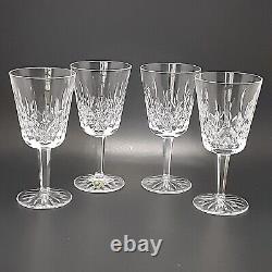 Waterford LISMORE 6-7/8 WATER GOBLETS Set of 4 EXCELLENT Signed