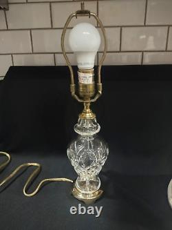 Waterford Lismore Urn Style Fine Cut Crystal Accent Lamp with Waterford Shade