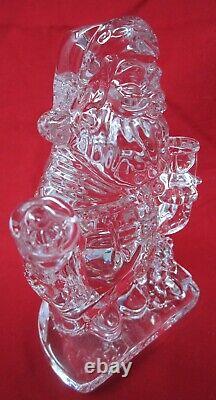 Waterford Millennium Santa Sculpture with Red Box & Paperwork Lead Crystal 2000